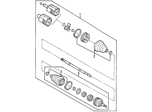 2005 Buick Park Avenue Front Axle Shafts & Joints, Drive Axles Diagram