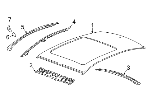 2017 Buick LaCrosse Roof & Components Diagram
