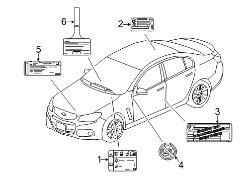 2017 Chevy SS Information Labels Diagram