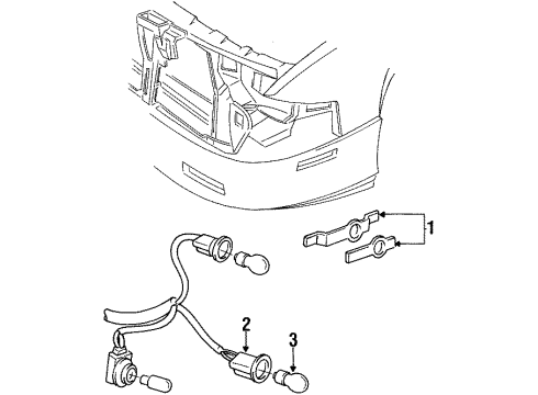 2002 Cadillac Eldorado Front Lamps - Side Marker Lamps Diagram