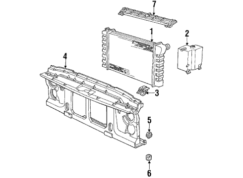 1984 GMC C2500 Suburban Upper Hose Diagram for 14029236