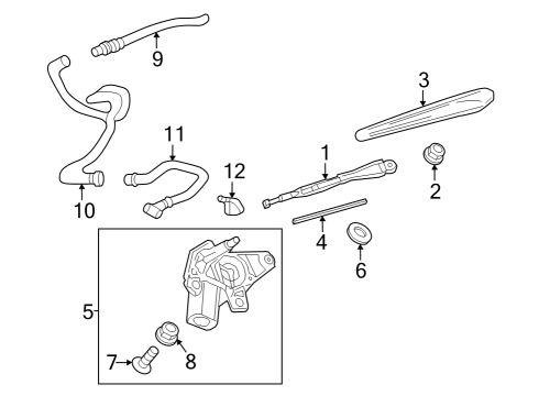 2024 Buick Encore GX Wiper Motor Grommet, Rear Diagram for 42485022