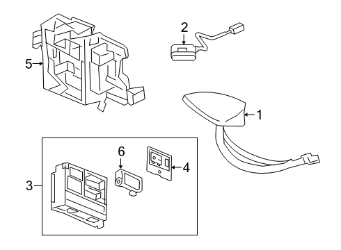 2024 Cadillac XT6 Communication System Components Diagram