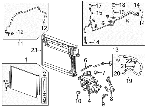 2016 Chevy Malibu Rear Suction Hose Cap Diagram for 20827050