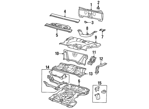 1998 Pontiac Bonneville Rear Body Panel Diagram for 25650794