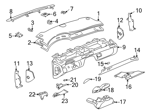 2003 Cadillac Seville Instrument Panel Diagram