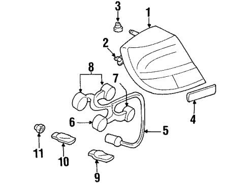 2003 Oldsmobile Aurora Tail Lamps Diagram