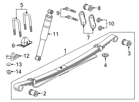 2017 Chevy Colorado Leaf Spring Diagram for 23401824