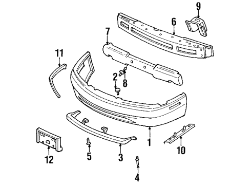 1995 Buick Regal Front Bumper Diagram
