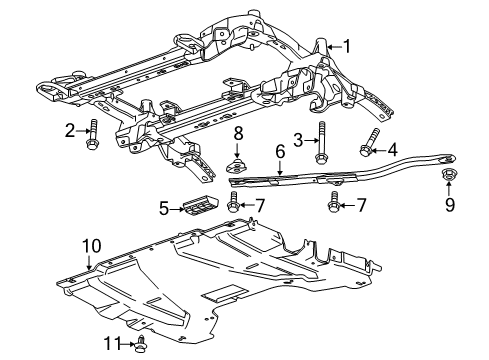 2017 Cadillac ATS Suspension Mounting - Front Diagram 6 - Thumbnail