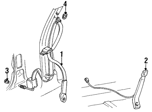 1987 Chevy Corsica Front Seat Belts Diagram