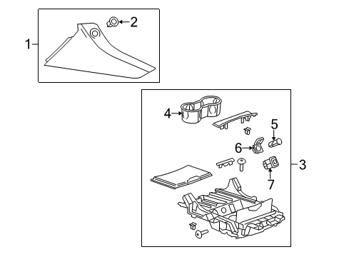 2017 Cadillac Escalade Cup Holder Diagram for 23288642