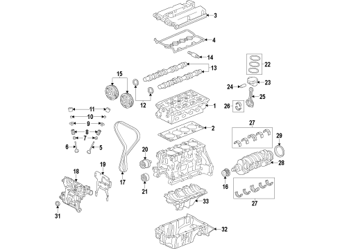 2013 Chevy Cruze Piston Rings Diagram for 95507585