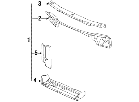 1990 Buick LeSabre Radiator & Cooling Fan Diagram 2 - Thumbnail