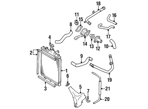 2000 Chevy Metro Pipe Diagram for 91173916