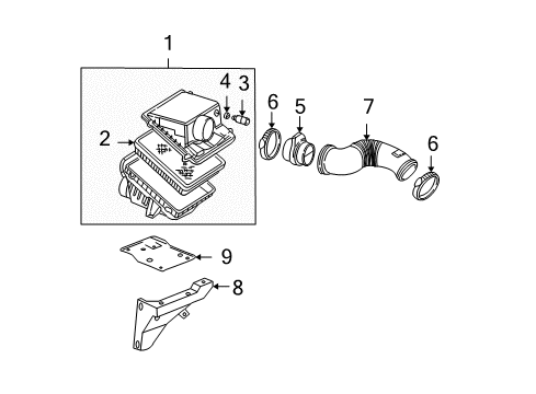 2004 Chevy Silverado 2500 HD Air Intake Diagram