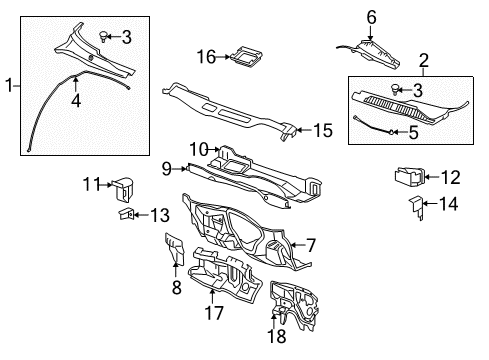 2007 Chevy Impala Cowl Diagram