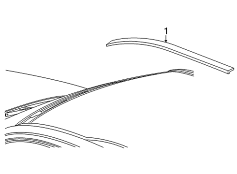 2021 Chevy Suburban Exterior Trim - Roof Diagram 2 - Thumbnail