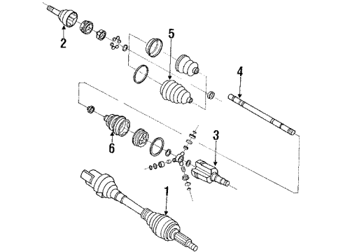1994 Oldsmobile Silhouette Drive Axles - Front Diagram