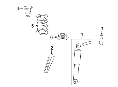 2007 Saturn Outlook Shocks & Components - Rear Diagram