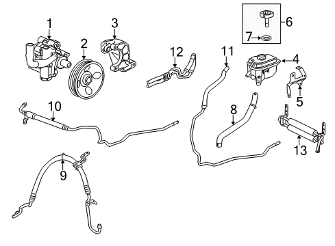 2014 Cadillac SRX P/S Pump & Hoses, Steering Gear & Linkage Diagram 3 - Thumbnail