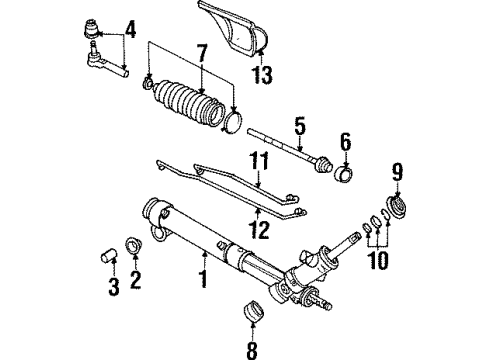 2000 Oldsmobile Silhouette P/S Pump & Hoses, Steering Gear & Linkage Diagram