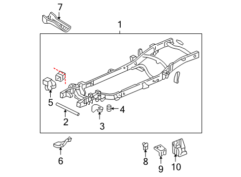 2000 Chevy Suburban 2500 Frame & Components Diagram 1 - Thumbnail