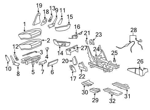 2013 Buick Enclave Second Row Seats Diagram 6 - Thumbnail