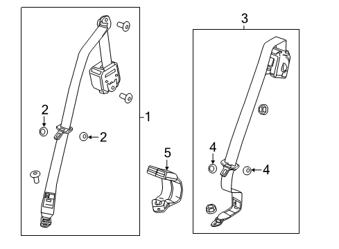 2017 Buick Envision Rear Seat Belts Diagram