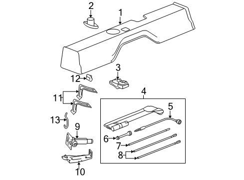 2010 Chevy Silverado 2500 HD Jack & Components Diagram 3 - Thumbnail