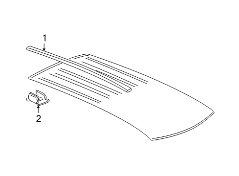 2008 Chevy Uplander Exterior Trim - Roof Diagram