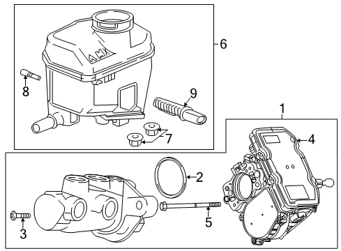 2017 Cadillac CT6 Reservoir Diagram for 23352393