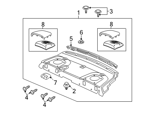 2009 Pontiac G8 Interior Trim - Rear Body Diagram
