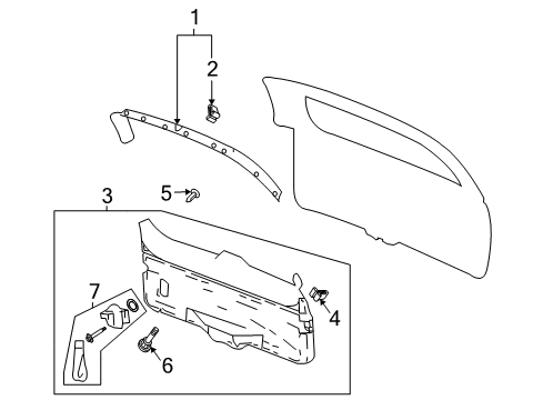2004 Chevy Trailblazer Interior Trim - Lift Gate Diagram