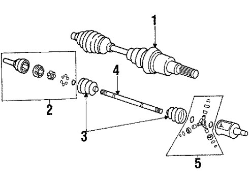 1993 Buick Century Drive Axles - Front Diagram