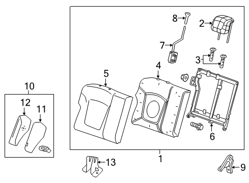2016 Chevy Spark Rear Seat Components Diagram 2 - Thumbnail