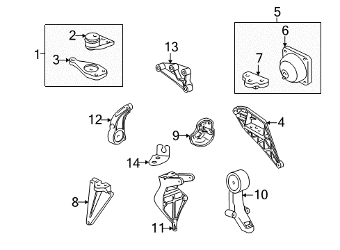 2000 Saturn LS2 Bracket Diagram for 90576087