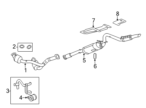 2015 Chevy Silverado 2500 HD Exhaust Components Diagram 1 - Thumbnail