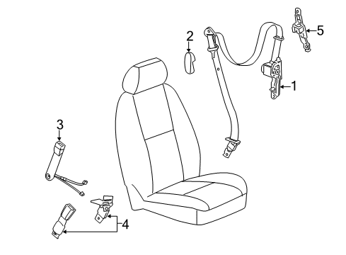 2013 Chevy Silverado 1500 Front Seat Belts Diagram 2 - Thumbnail