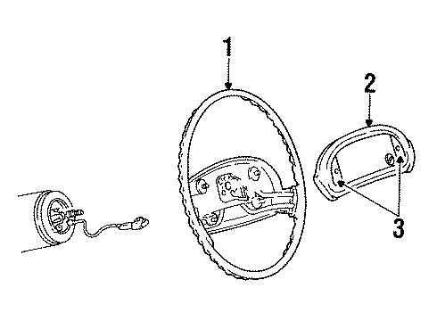 1996 Oldsmobile 88 Steering Column, Steering Wheel Diagram 2 - Thumbnail