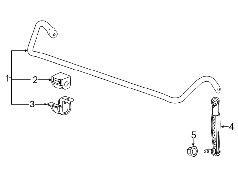 2017 Cadillac CTS Stabilizer Bar & Components - Front Diagram