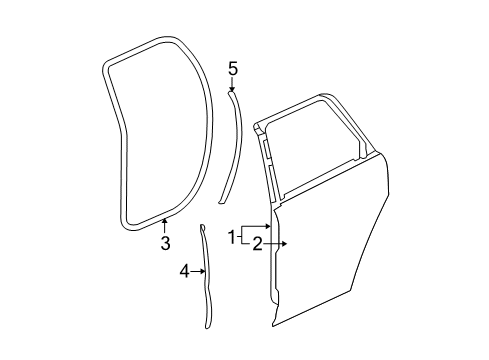 2012 GMC Acadia Rear Door Diagram