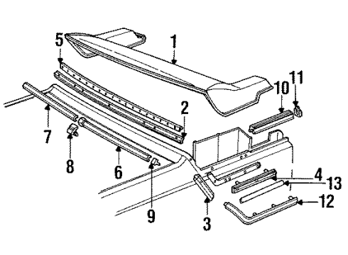 1988 Pontiac Sunbird Joint Diagram for 20497276