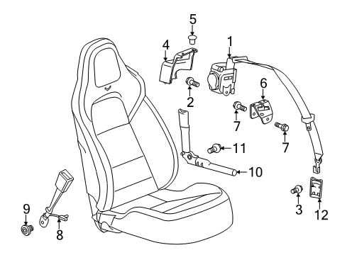 2017 Chevy Corvette Front Seat Belts Diagram 1 - Thumbnail