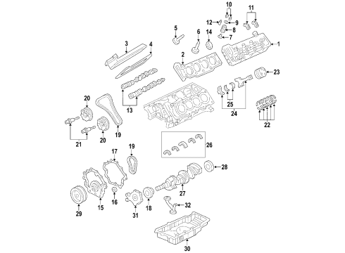 2008 Cadillac STS Engine Parts & Mounts, Timing, Lubrication System Diagram 3 - Thumbnail
