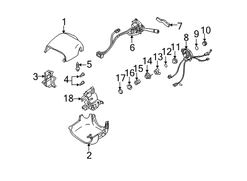 2005 Chevy Impala Shroud, Switches & Levers Diagram
