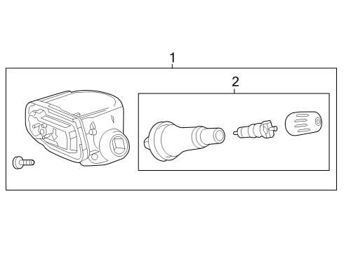 2023 Cadillac LYRIQ Tire Pressure Monitoring Diagram
