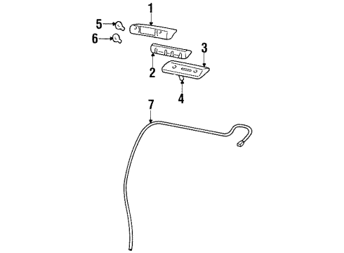 1994 GMC C3500 High Mount Lamps Diagram