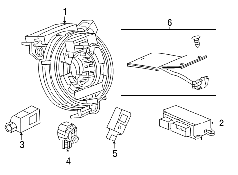 2019 Cadillac XT4 Passenger Discriminating Sensor, Front Passenger Side Diagram for 84568047