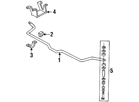 1998 Pontiac Firebird Front Suspension, Control Arm Diagram 1 - Thumbnail